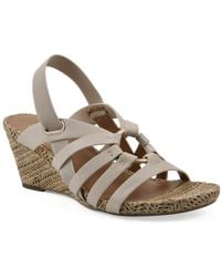 White Mountain - Ataps Round Toe Wedge Sandals - Lyst