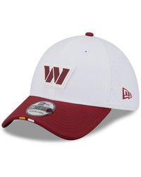 KTZ - White/burgundy Washington Commanders 2025 Nfl Training Camp 39thirty Flex Hat - Lyst