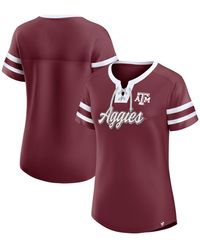 Fanatics - Texas A&m aggies Iconic Athena Lace-up T-shirt - Lyst