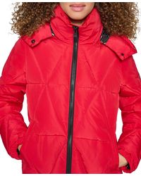Karl Lagerfeld - Hooded Puffer Coat - Lyst