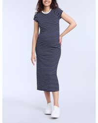 Motherhood Maternity - Maternity Rib Knit Short Sleeve Raglan Midi Dress - Lyst