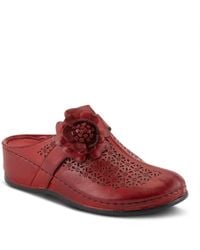 Spring Step - Lilybean Leather Perforated Clogs - Lyst