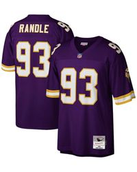 Men's Mitchell & Ness Randy Moss Purple/Gold Minnesota Vikings Big & Tall  Split Legacy Retired Player Replica Jersey