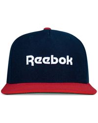 Reebok - Logo Embroidered Flat-brim Snapback Hat - Lyst