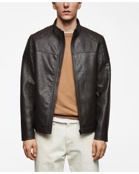 Mango - Nappa Leather-effect Jacket - Lyst