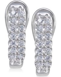 Macy's - Diamond Hoop Earrings (1/2 Ct. T.w.) - Lyst