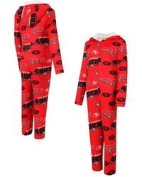 Concepts Sport - San Francisco 49ers Roadway Allover Print Microfleece Full-zip Union Suit - Lyst