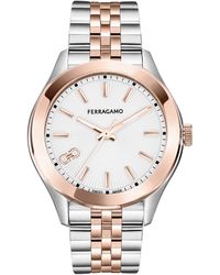 Ferragamo - Salvatore Swiss Classic Two-tone Stainless Steel Bracelet Watch 38mm - Lyst