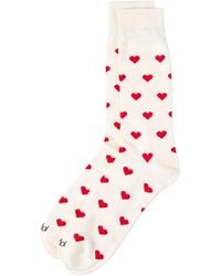 Memoi - Hearts Crew Socks - Lyst