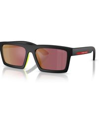 Prada Linea Rossa - Large Sunglasses - Lyst