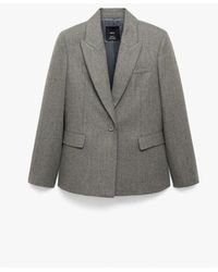 Mango - Virgin Wool Suit Jacket - Lyst