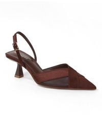 BERNESS - Hailee Mesh And Satin Special Occasion Slingback Pumps - Lyst