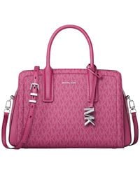 Michael Kors - Michael Laila Small Signature Logo Satchel - Lyst