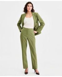 Tahari - Petite Peak Lapel Double Breasted Jacket Woven Mid Rise Straight Pants - Lyst