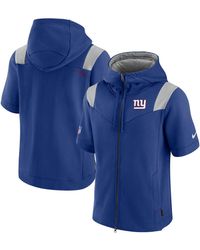 Nike - New York Giants Sideline Showout Short Sleeve Full-zip Hoodie - Lyst