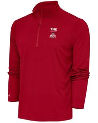Antigua - Ohio State Buckeyes The Tribute Quarter-zip Pullover Top - Lyst