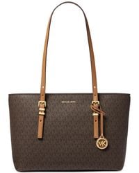 Michael Kors - Michael Quinn Medium Signature Logo And Leather Tote Bag - Lyst