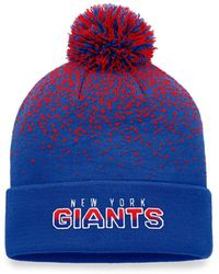 Men's Fanatics Branded Heather Gray New York Giants Cuffed Knit Hat with Pom