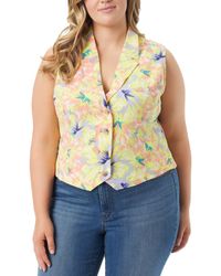 Jessica Simpson - Trendy Plus Size Embla Floral Tie-back Vest - Lyst