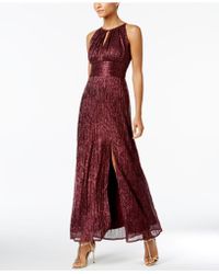 r & m richards sleeveless embellished empire waist dress