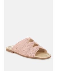 Rag & Co - Daisy Doe Raffia Square Toe Flats - Lyst