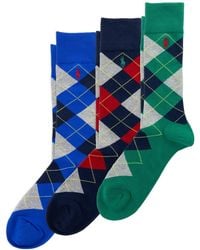 Polo Ralph Lauren - 3-pack Argyle Dress Socks - Lyst