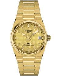 Tissot - Swiss Automatic Prx Powermatic 80 Pvd Stainless Steel Bracelet Watch 35mm - Lyst