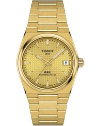 Tissot - Swiss Automatic Prx Powermatic 80 Pvd Stainless Steel Bracelet Watch 35mm - Lyst