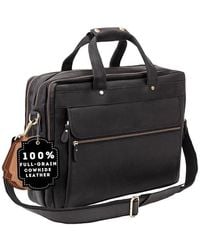Luxorro - Large Leather Briefcase - Lyst