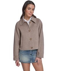 Levi's - Wool-blend Shacket L02 Cropped Button-front Jacket - Lyst