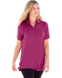Woman Within - Plus Size Within Perfect Short-sleeve Polo Shirt - Lyst