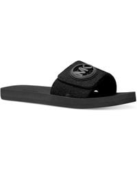 Michael Kors - Michael Mk Charm Pool Slide Slip-on Flat Sandals - Lyst