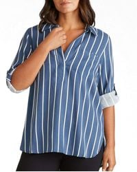 UNIVERSAL STANDARD - Plus Size Button Back Stretch Cupro Polo Shirt - Lyst