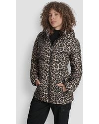 DKNY - Chevron-quilted Full-zip Puffer Jacket - Lyst