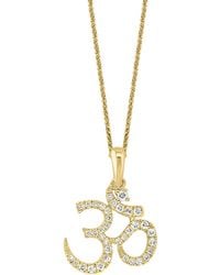 Lali Jewels - Diamond Om 18" Pendant Necklace (1/6 Ct. T.w. - Lyst