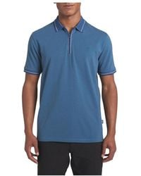 DKNY - Duke Cotton Zip Polo - Lyst