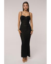 JLUXLABEL - Deep Sea Crochet Maxi Dress - Lyst