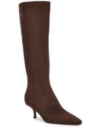 Nine West - Havier Wide Calf Kitten Heel Dress Boots - Lyst