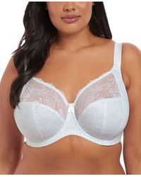 Elomi Full Figure Morgan Banded Underwire Stretch Lace Bra El4110, Online Only - White
