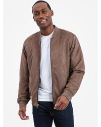Michael Kors - Faux Suede Bomber Jacket - Lyst