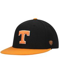 Top Of The World - Black And Tennessee Orange Tennessee Volunteers Team Color Two-tone Fitted Hat - Lyst