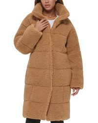 Levi's - Long Sherpa Snap-closure Teddy Coat - Lyst