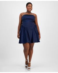 Emerald Sundae - Trendy Plus Size Strapless Taffeta Dress - Lyst