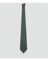 Mango - Plain Silk Tie - Lyst