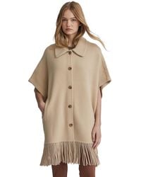 NVLT - Mink Eyelash Fringe Hem Cape - Lyst