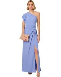 Adrianna Papell - Side-tied One-shoulder Gown - Lyst