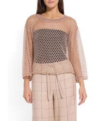 Lyssé - Lettie Metallic-mesh Slouchy Boat-neck Sweater - Lyst