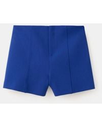Mango - Fitted Solid Shorts - Lyst