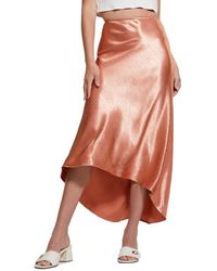 Guess - Lilya Satin High-low Skirt - Lyst