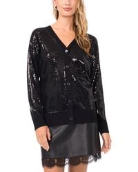 Vince Camuto - Sequin Long Sleeves Cardigan Sweater - Lyst